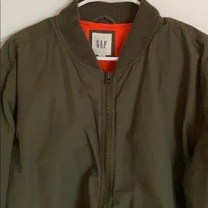 Gap Army Green Bomber Jacket